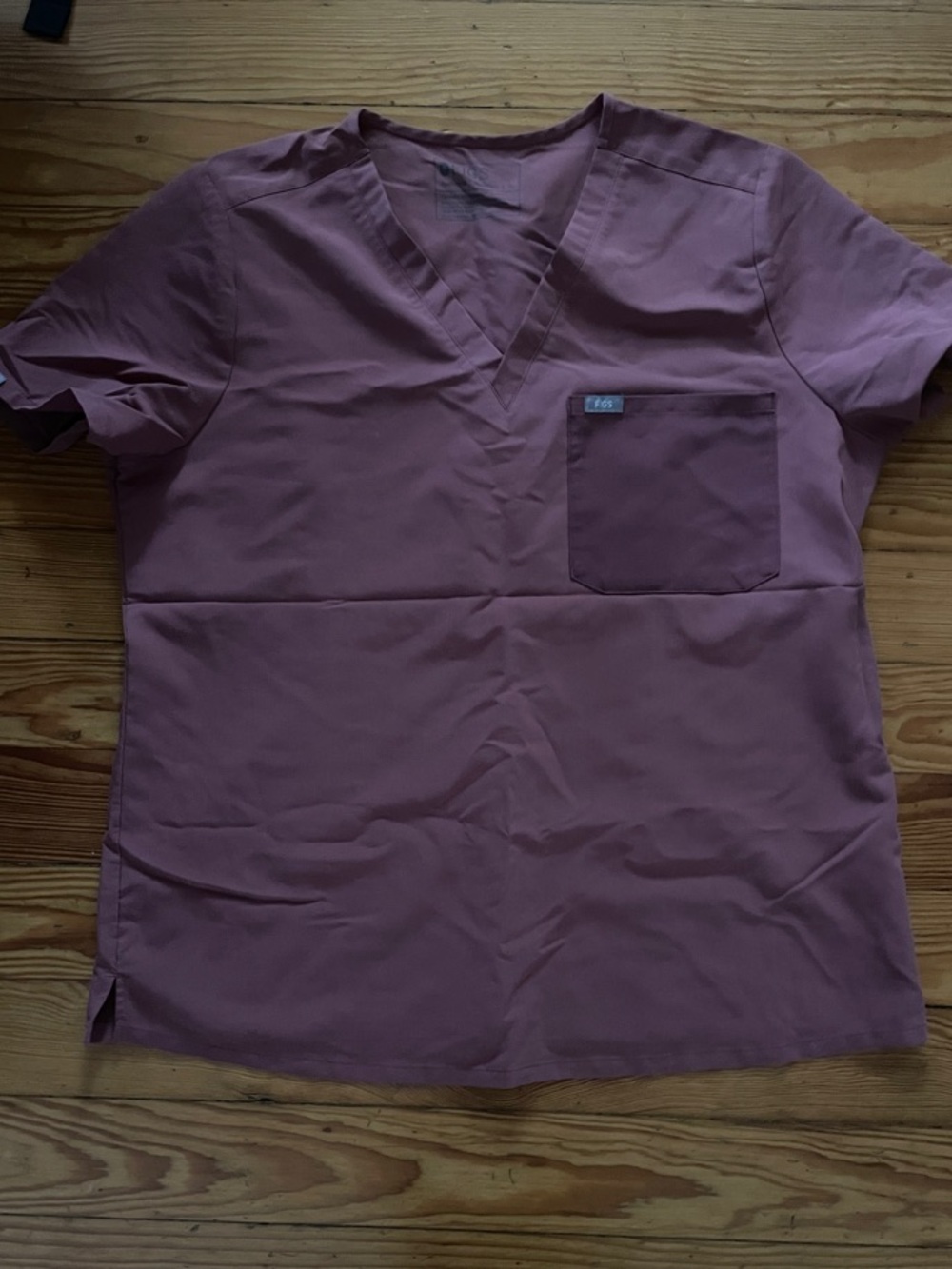 Figs Mauve V-Neck Medical Scrub Top